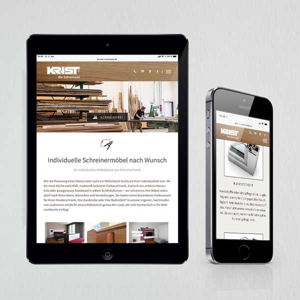 Webdesign Schreinerei Krist q1
